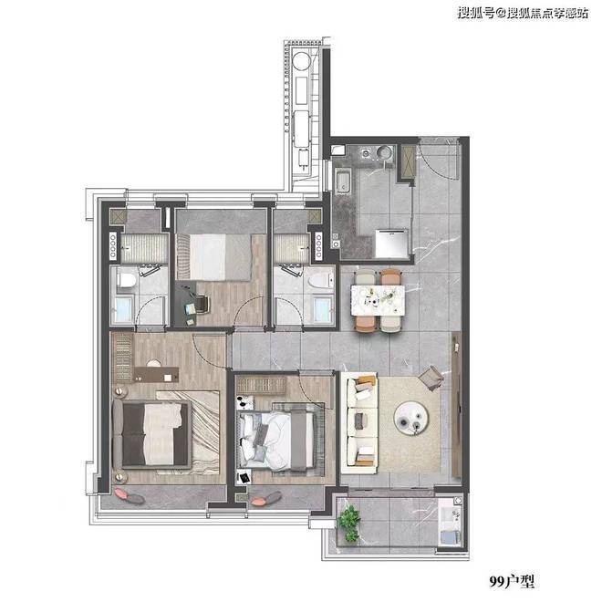 别错过！中环云悦府95-140㎡灵动美宅配套全优(图5)